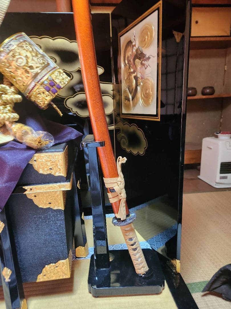 五月人形　兜　飾り台　弓矢刀　屏風　弓太刀飾り　こどもの日　武者　刀　日本