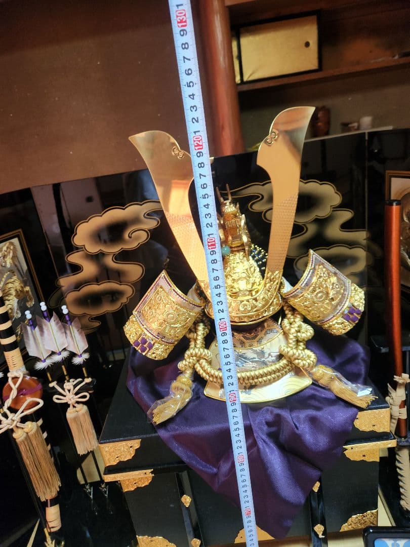 五月人形　兜　飾り台　弓矢刀　屏風　弓太刀飾り　こどもの日　武者　刀　日本