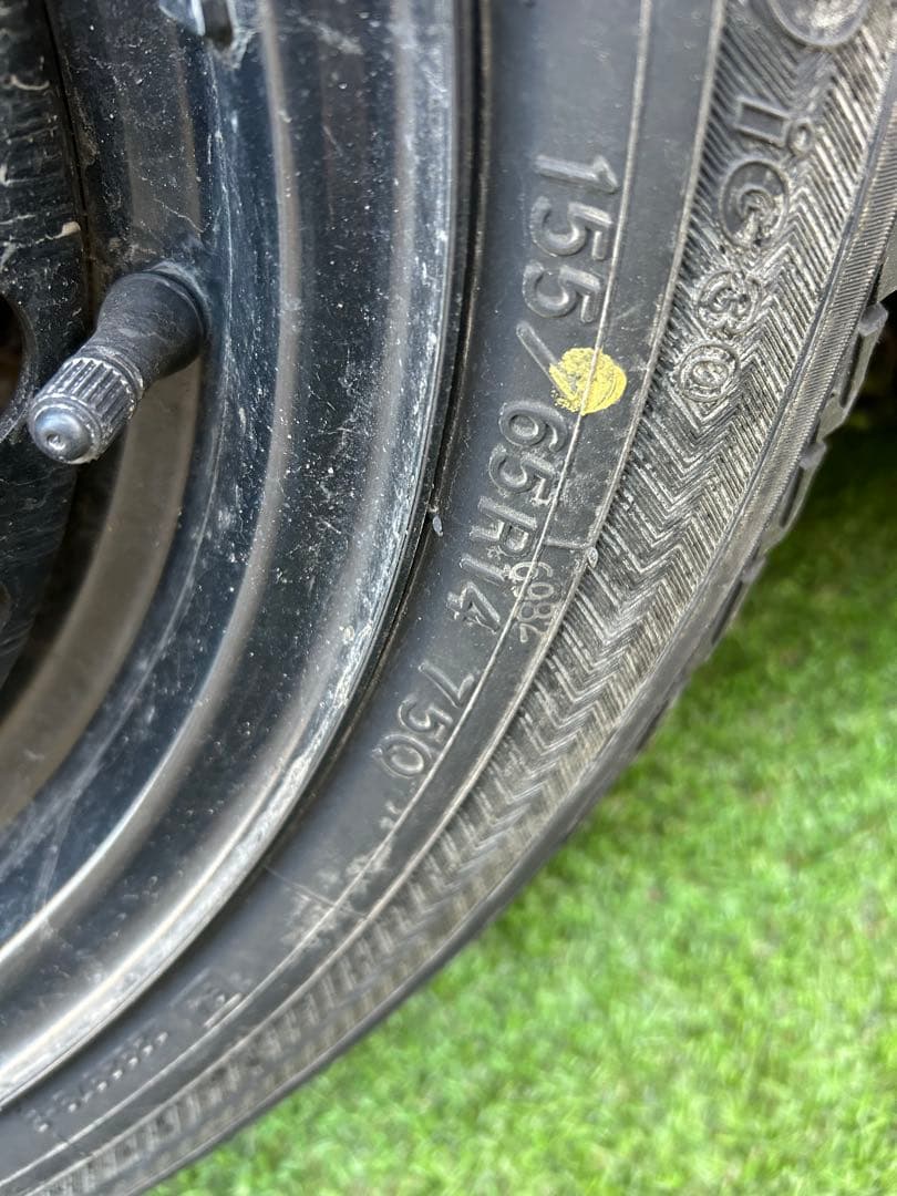 スタッドレス155/65R14 スチールホイール付きタイヤセット