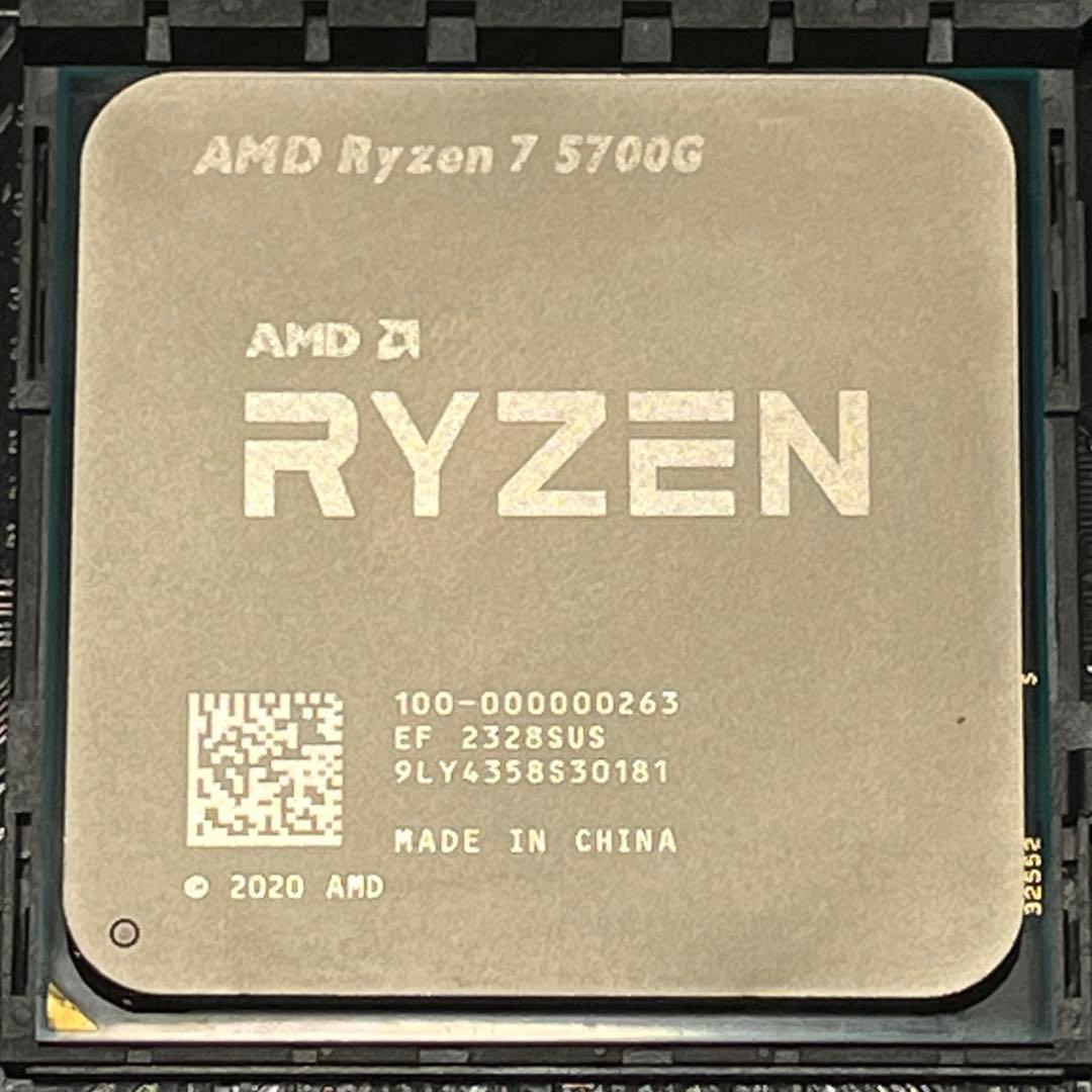 マザーボード ASROCK B550M-ITX/ac / AMD Ryzen 7 5700G