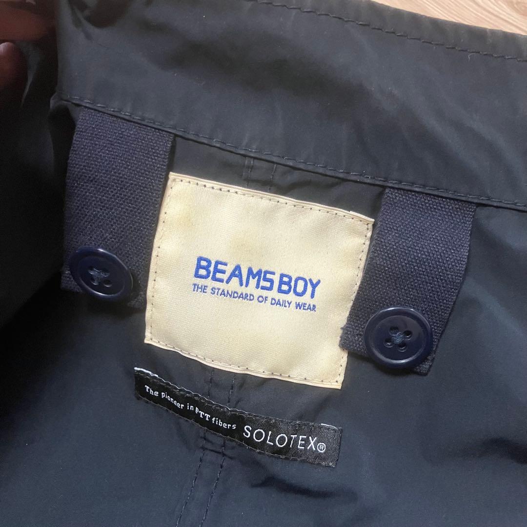 BEAMS BOY ネイビー モッズコート　SOLOTEX
