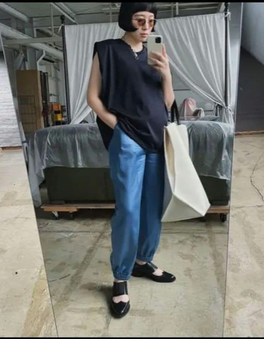 rim.ark Cut out wing tip shoes　ボートネックネット