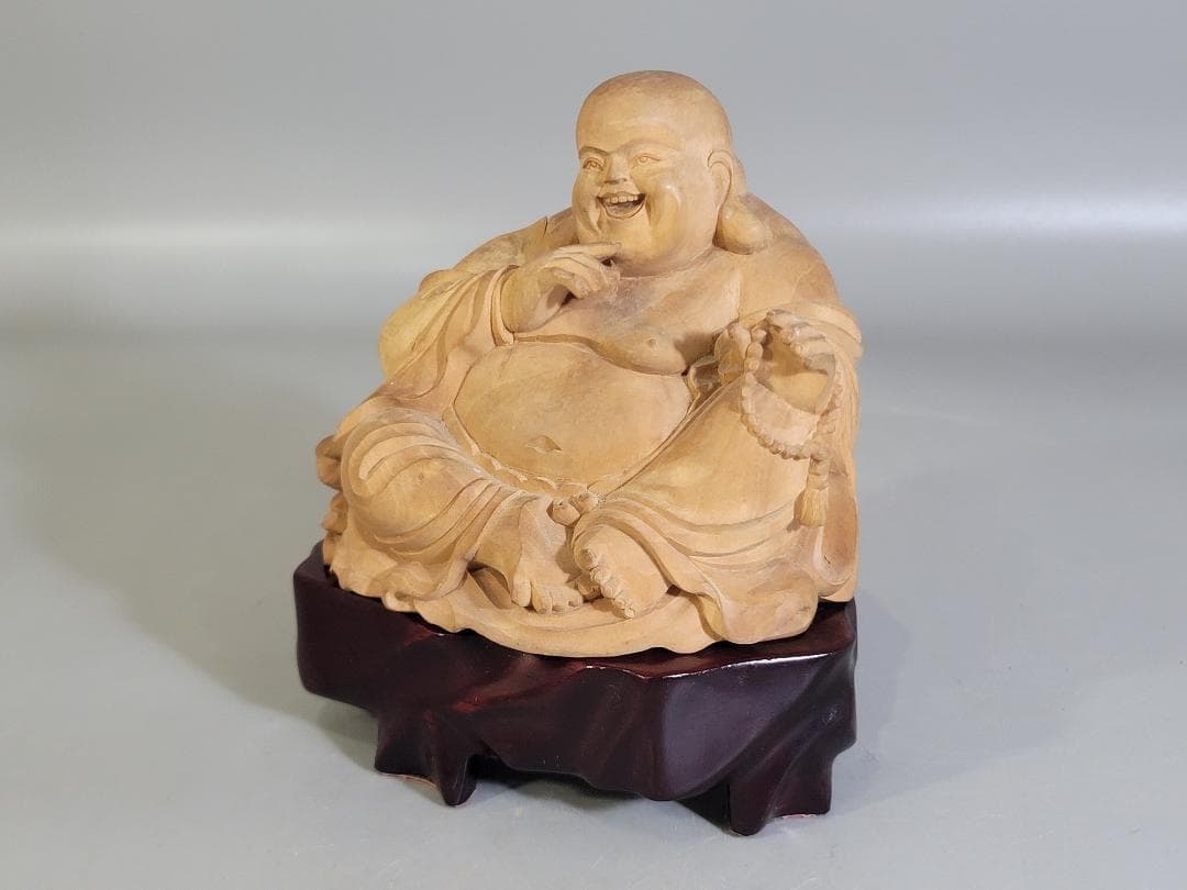 香木 白檀 刻 布袋 361.5g 保証