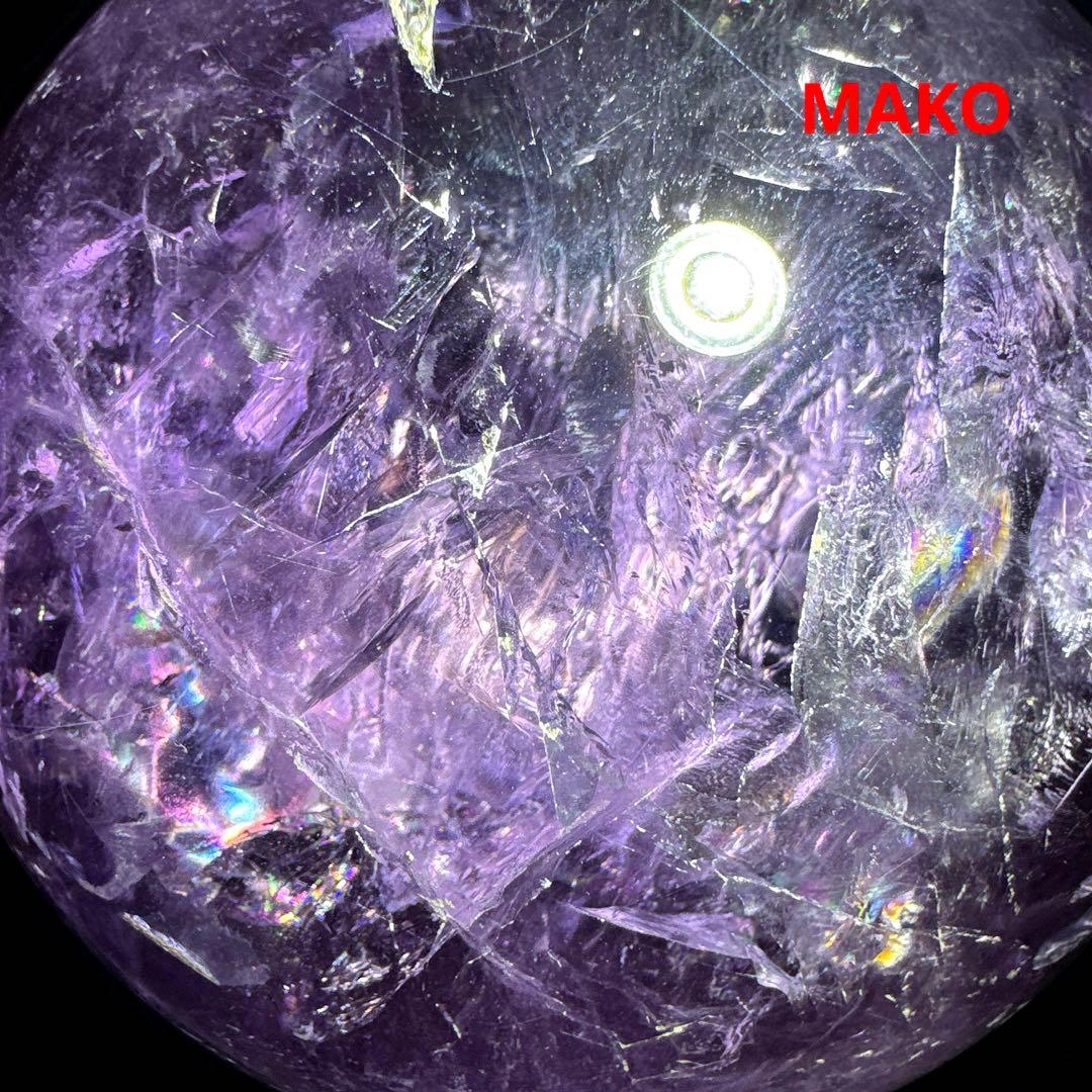 M1756☆アメジスト丸玉☆直径113mm1.9Kg☆天然石☆N50610-B