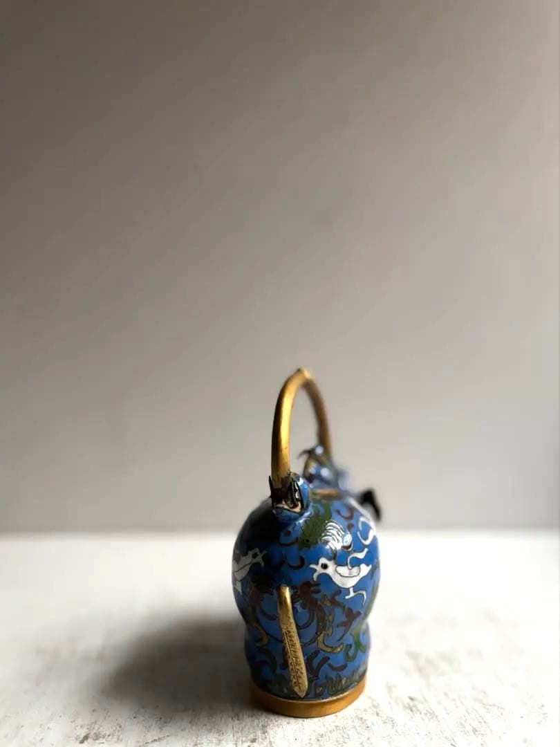 854 コレクション ヴィンテージ 七宝焼 ミニチュア 象のティーセット 景泰藍