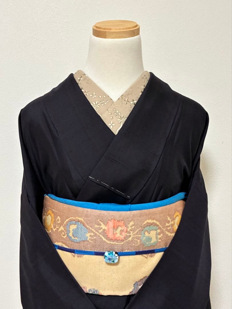 袋帯　洒落袋　カラフルな幾何学　正絹