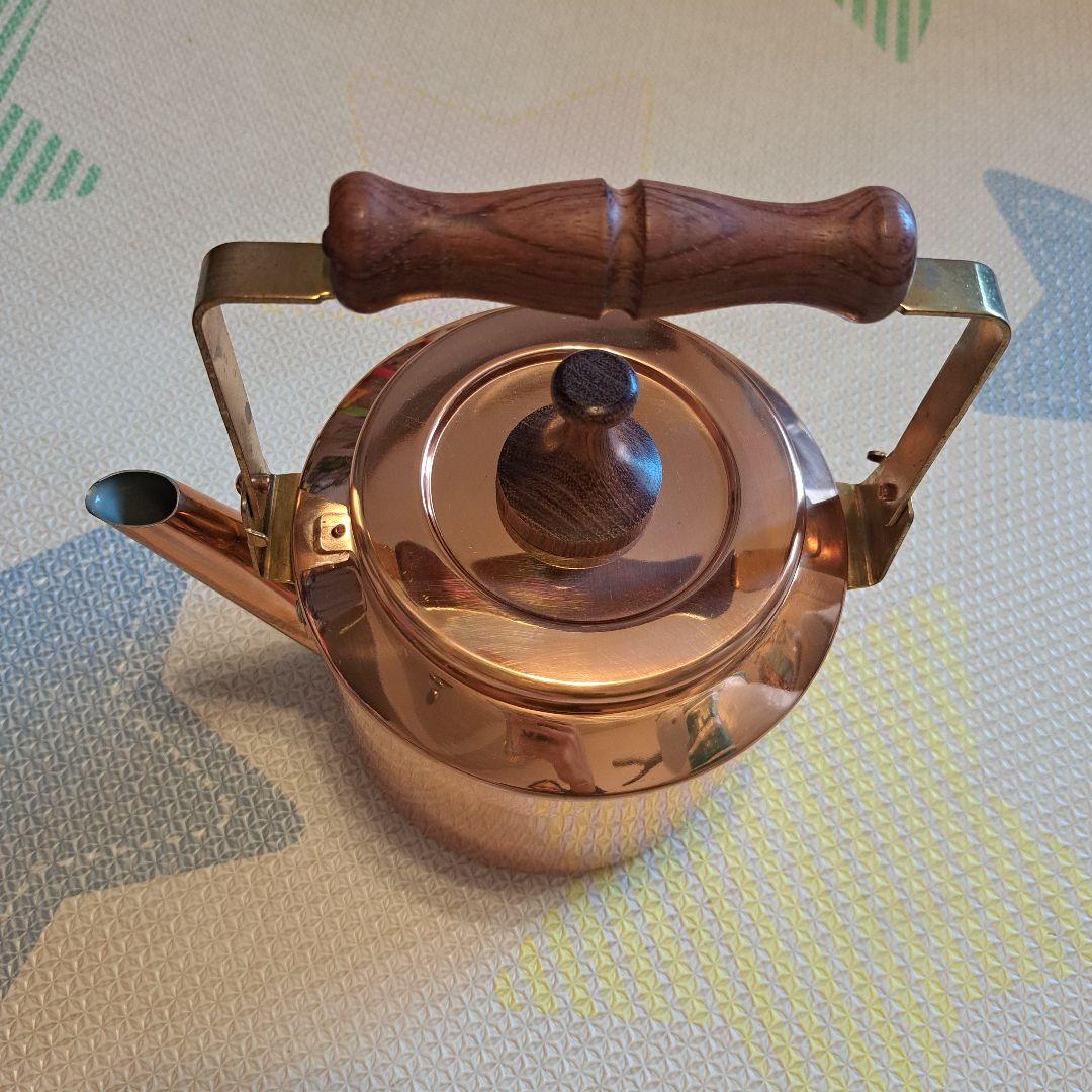 森井金属　カナディアンケトル　銅製やかん 木製ハンドル　ブロンズ　morico