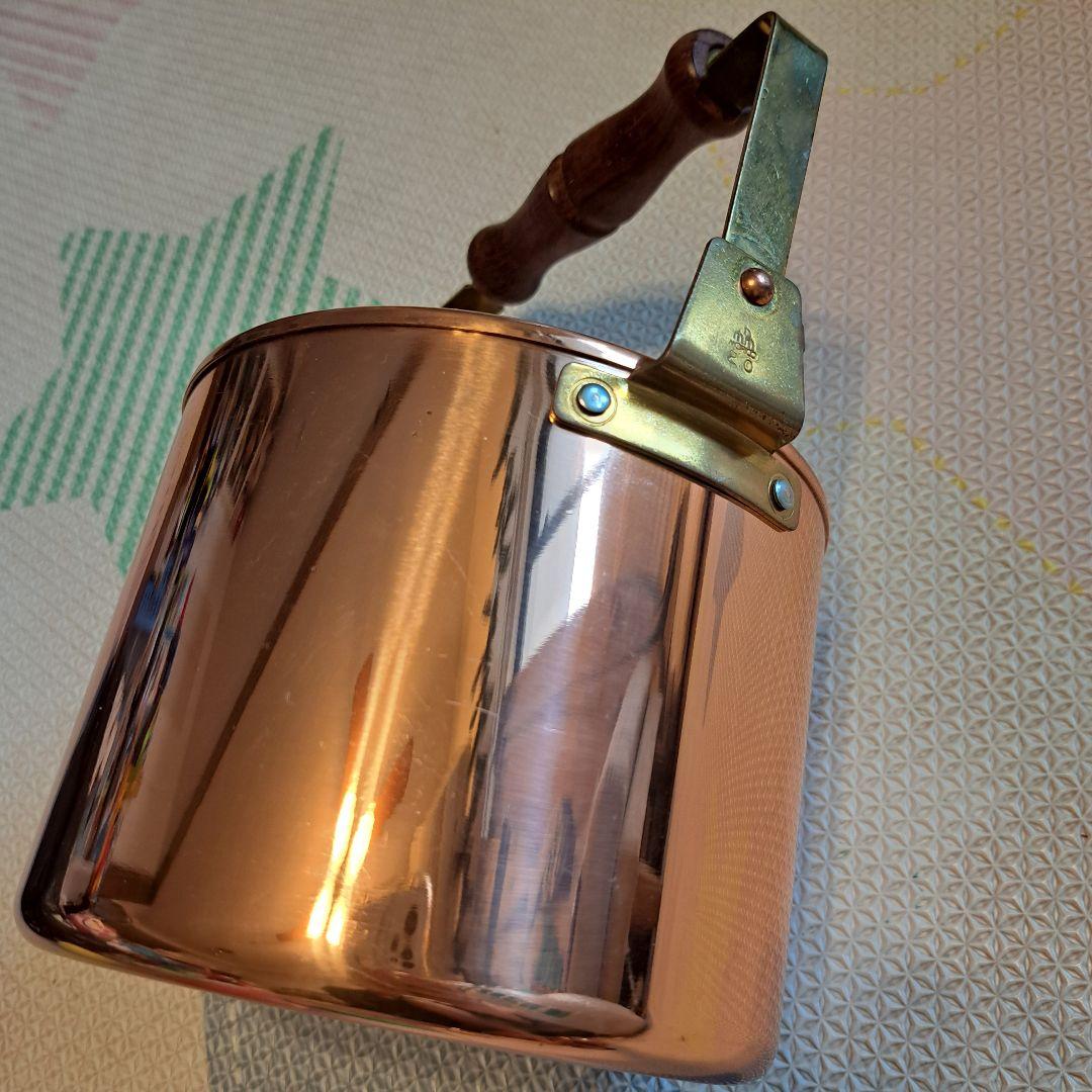 森井金属　カナディアンケトル　銅製やかん 木製ハンドル　ブロンズ　morico