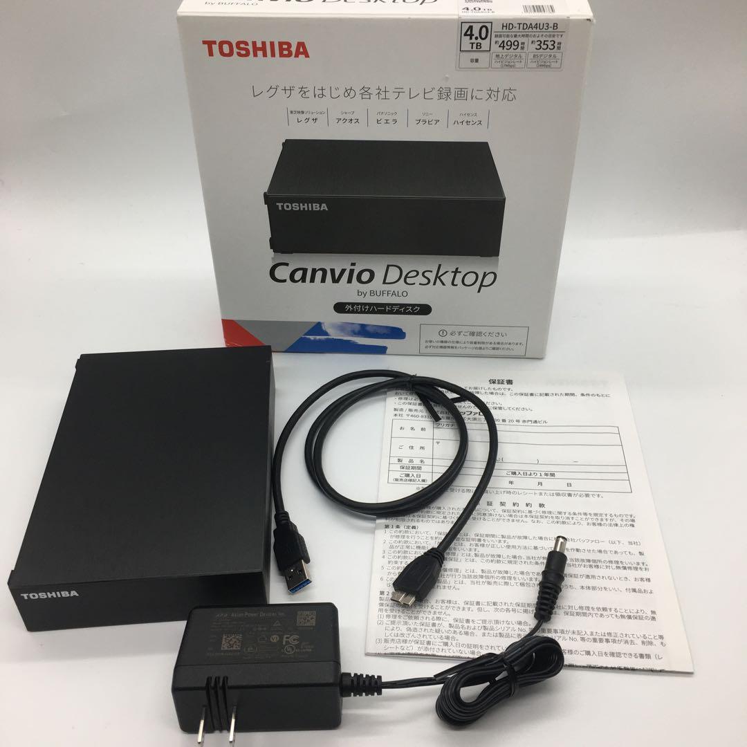 東芝 Canvio 4TB 外付けHDD USB3.2対応HD-TDA4U3-B