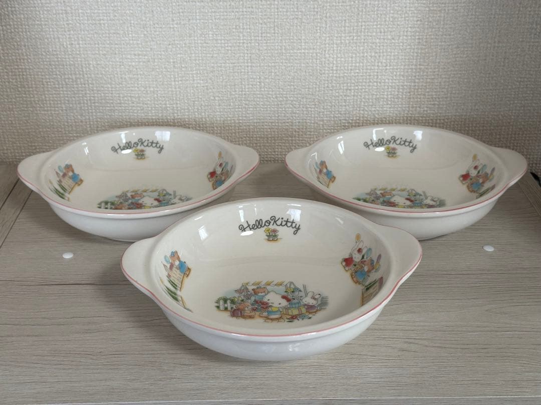 キティ NIKKO 硬質陶器 食器 小物入れ 日本製 1997年 シール付き