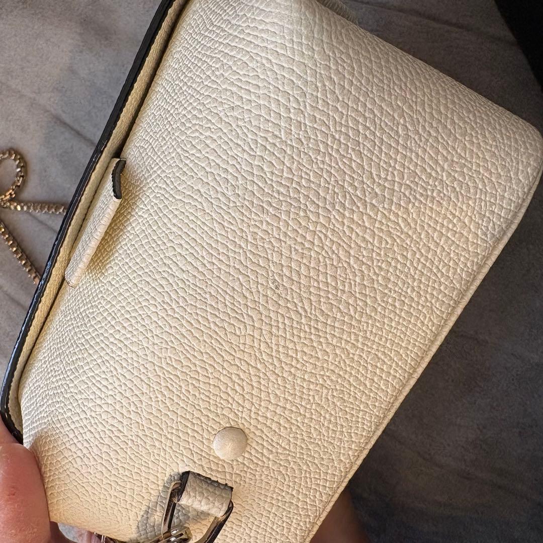 極美品/ヴァレクストラ/トリックトラッククロスボディーナノ　ホワイト　ミニバッグ