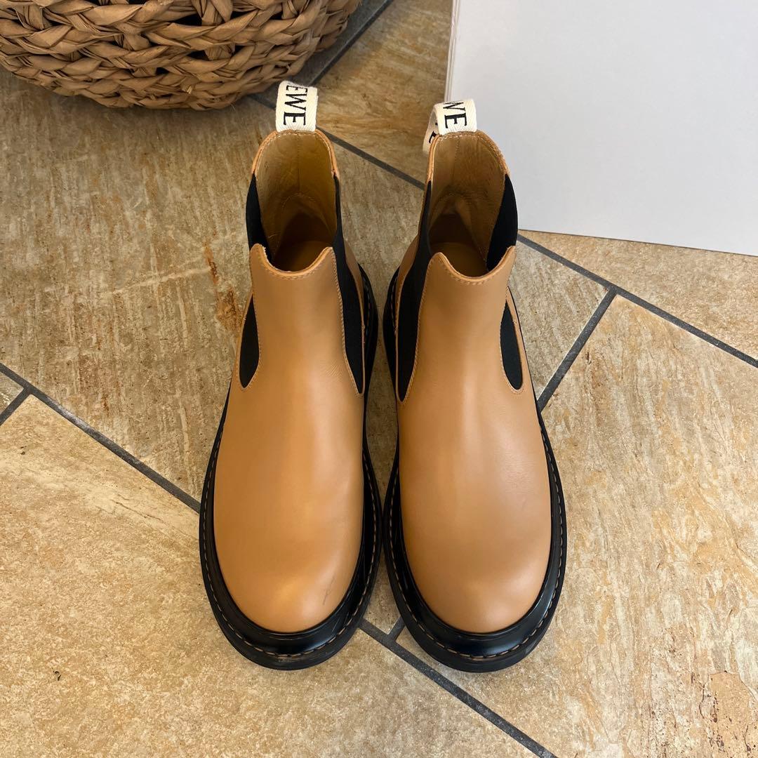 LOEWE サイドゴアブーツ ベージュ　39