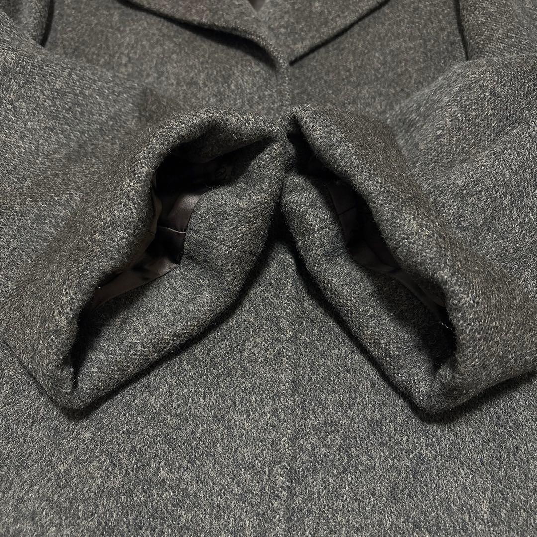 美品 MaxMara 白タグ アンゴラ混キャメルショートコート ブラウン 42