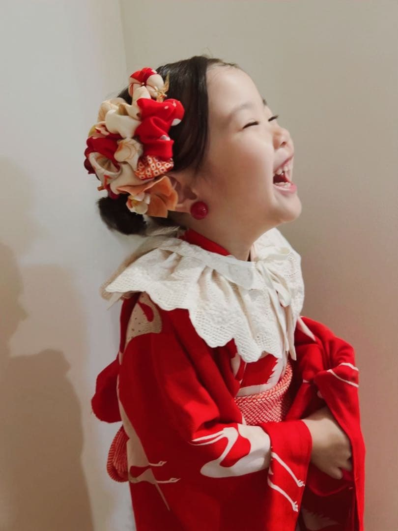 m*@様 七五三　七五三髪飾り　ヘッドドレス　着物髪飾り　リメイク髪飾り　025