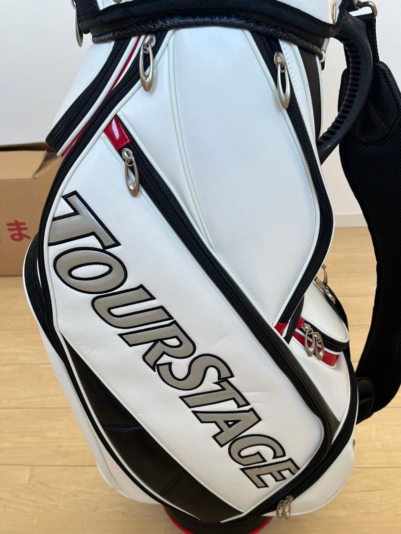 TOURSTAGE キャディバッグ ホワイト/ブラック