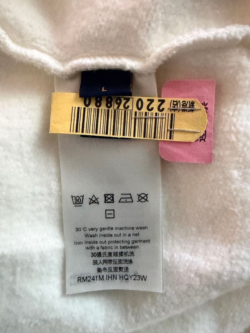 LOUISVUITTON ルイヴィトン シグネイチャー トレーナー　白　L