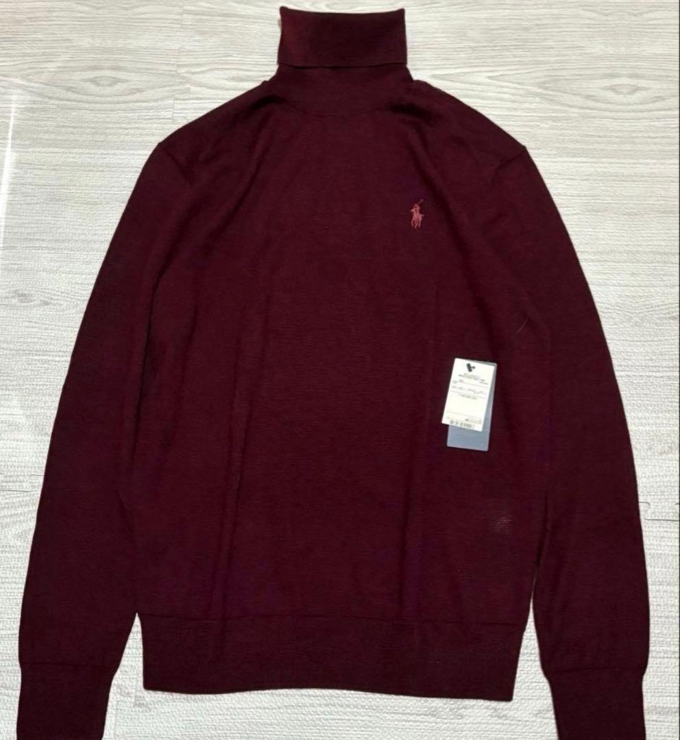 【最終価格】未使用タグ付き　PRLウールタートルネックセーター　メンズXS