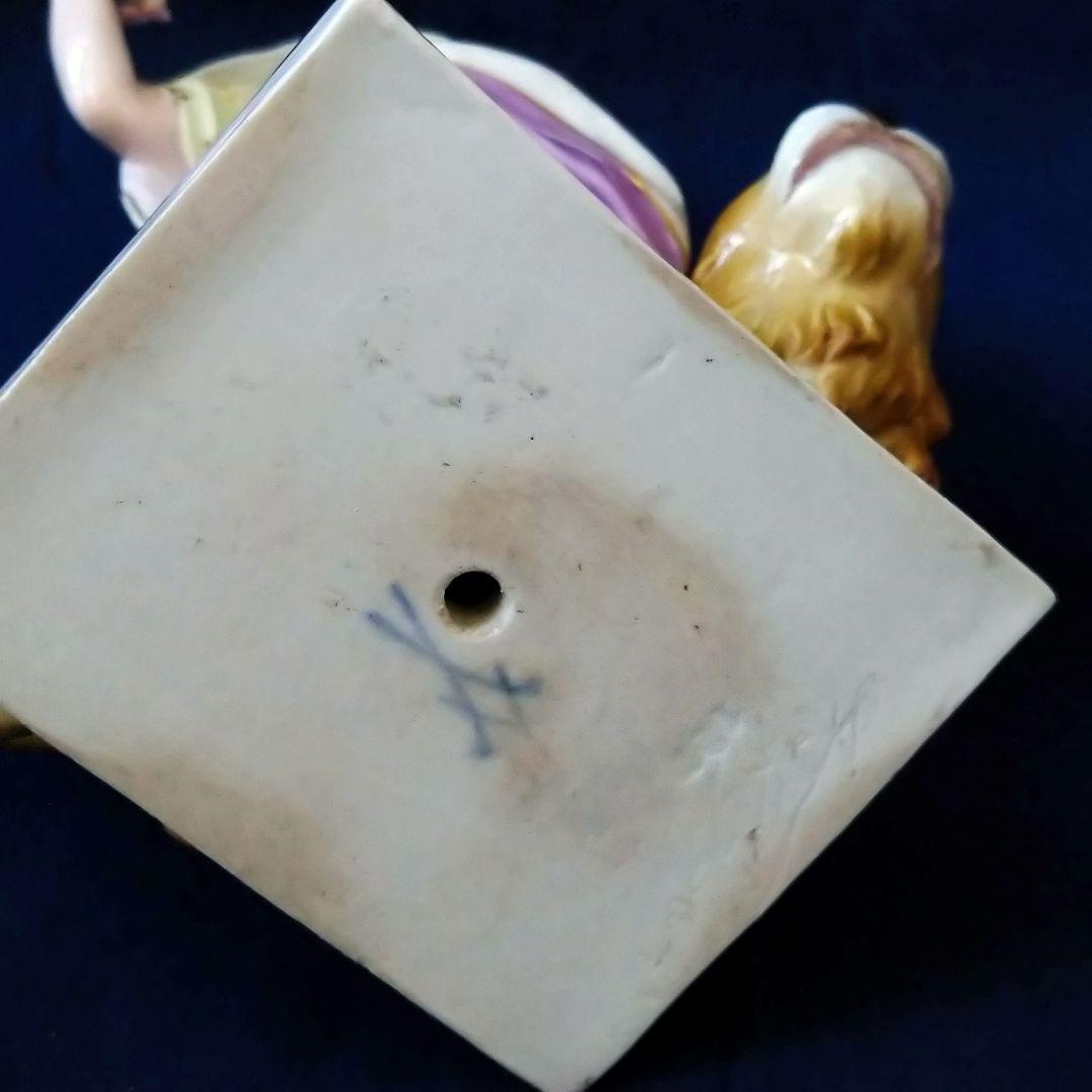 ✤1924年以前マイセン(Meissen)フィギュリン✤『女王とライオン』✤