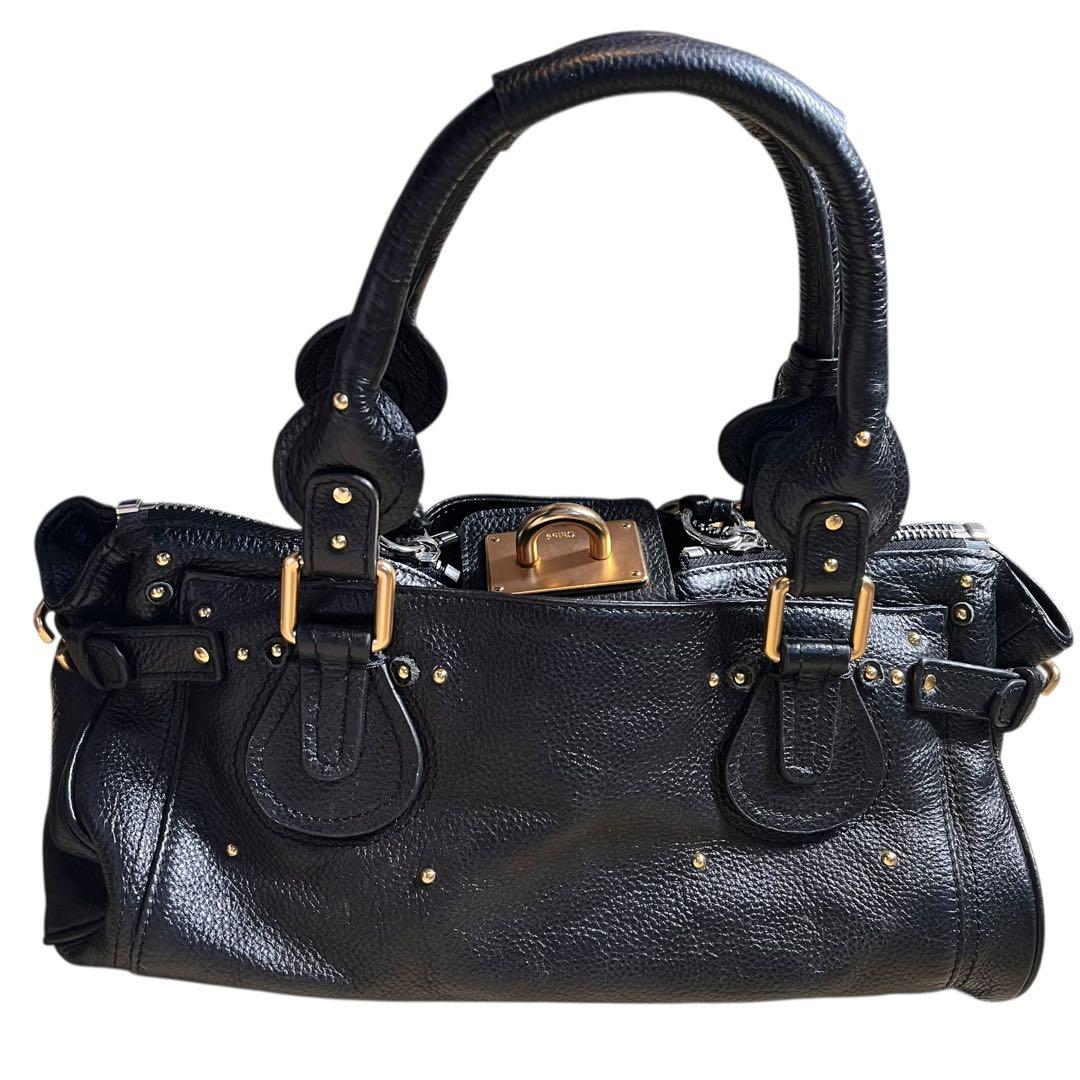 Chloe パディントン　黒　レザー　バッグ　クロエ