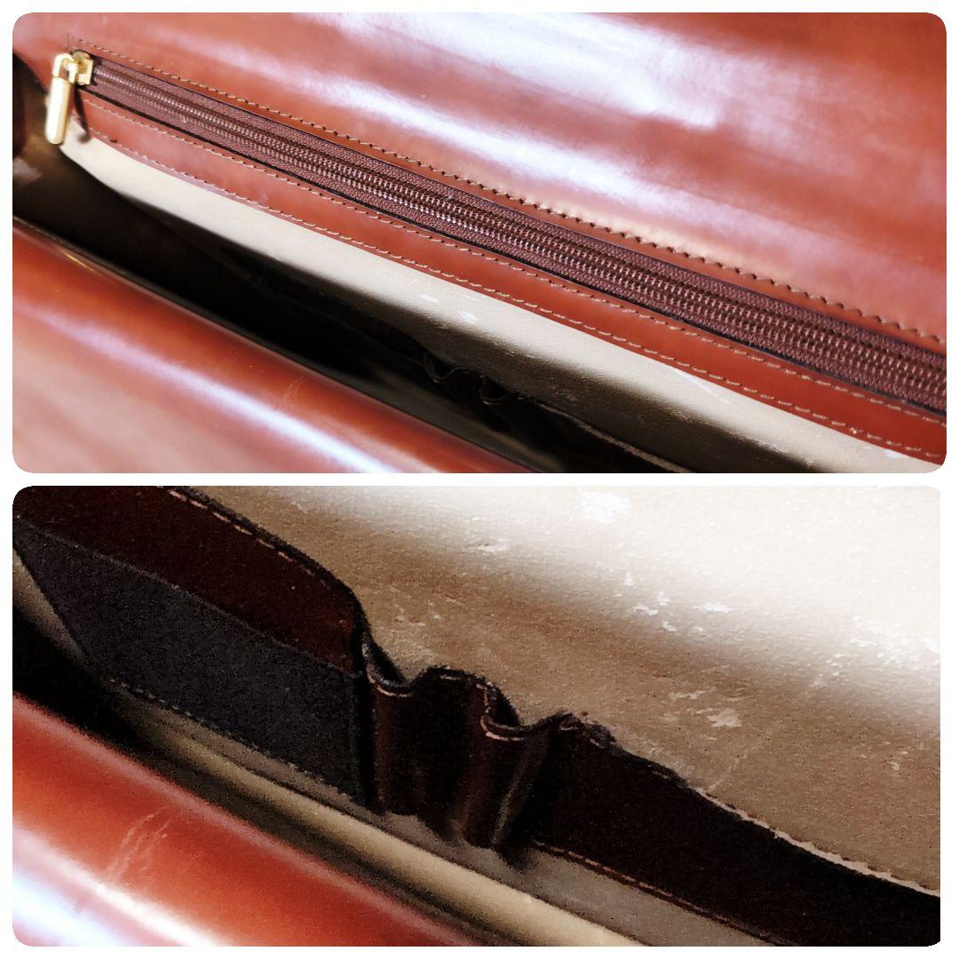 高級✨️peroniペローニ ビジネスバッグ 鍵付 自立 刻印 本革