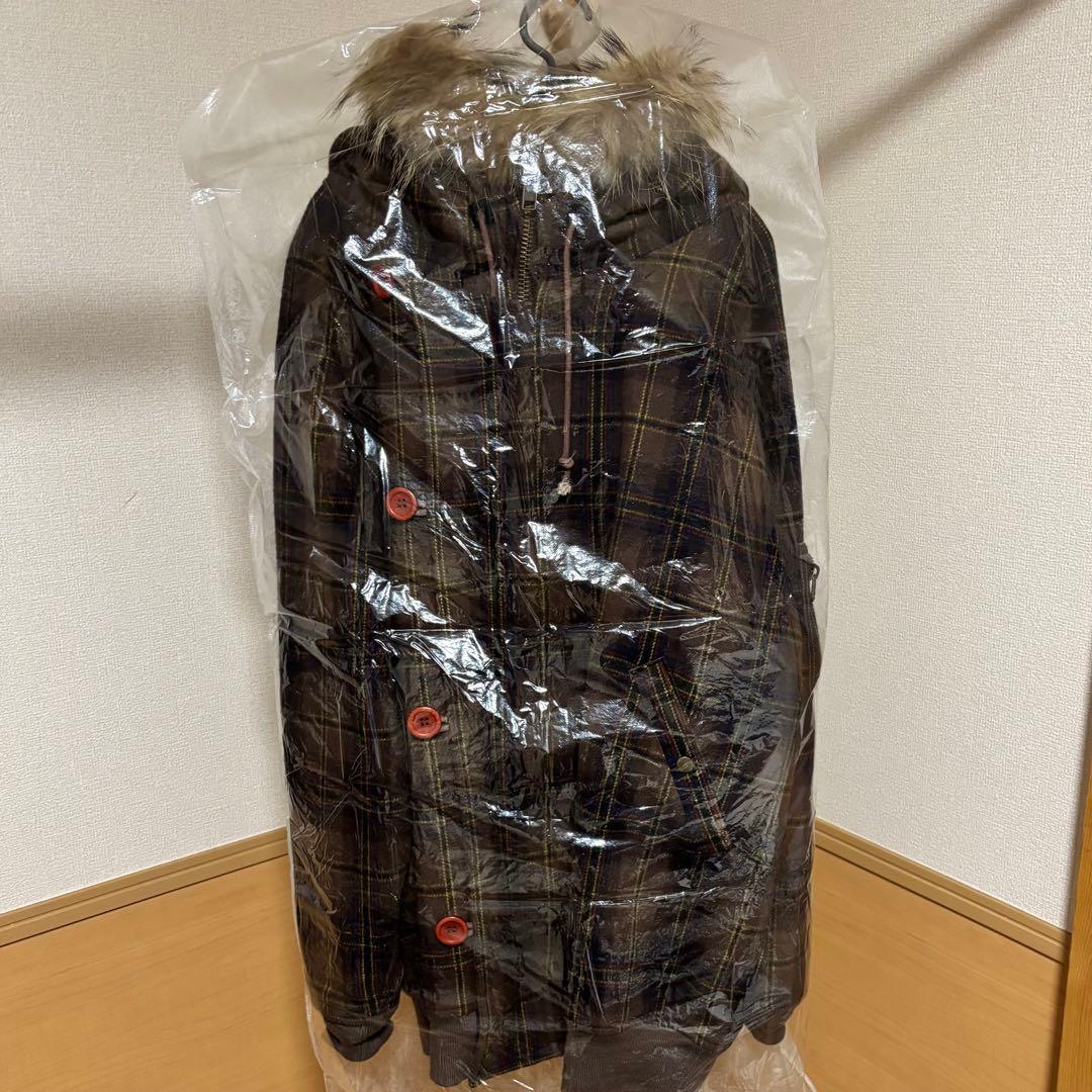 希少swagger スワッガー チェック柄 ファーコート y2k 00s 超レア