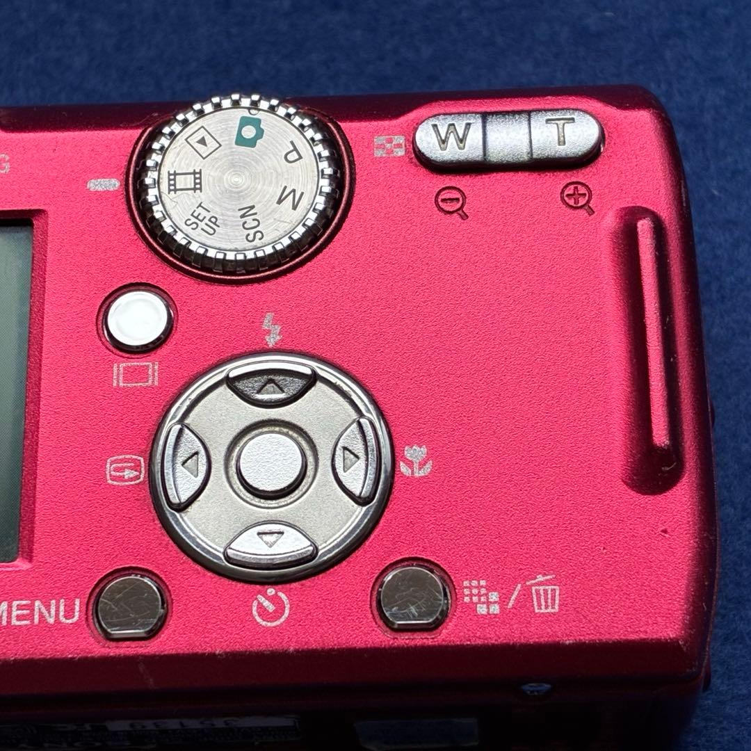 【箱・ほぼ付属品完備／完動品】SONY Cyber-shot DSC-P100赤