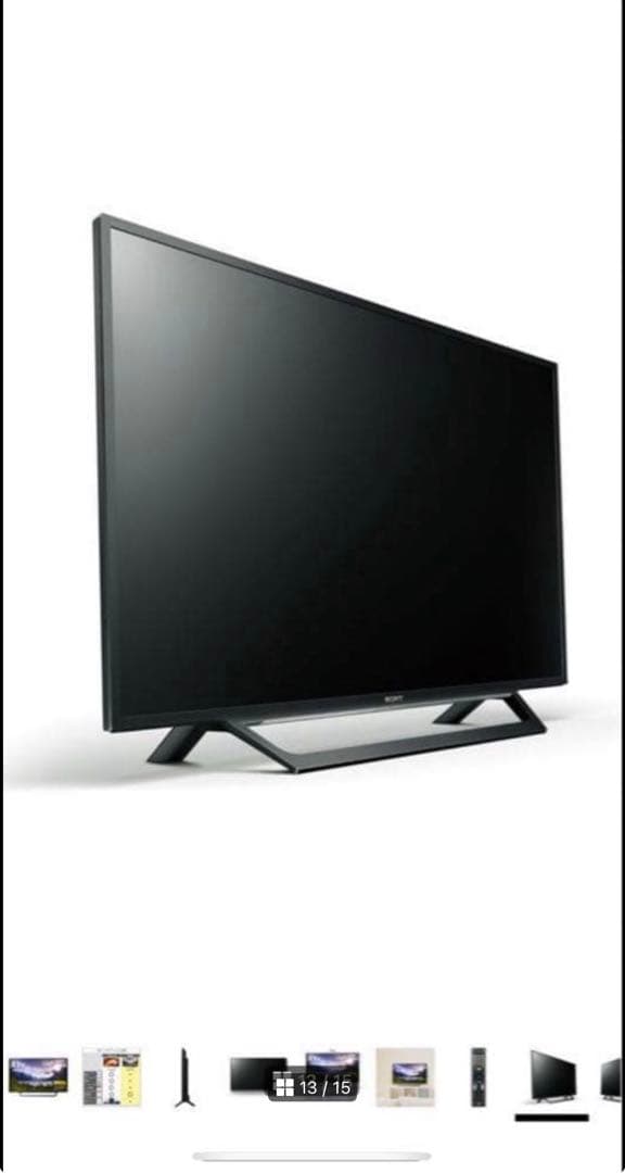 中古ソニー 43V型液晶TVフルハイビジョンKJ-43W730E 壁掛け設置のみ