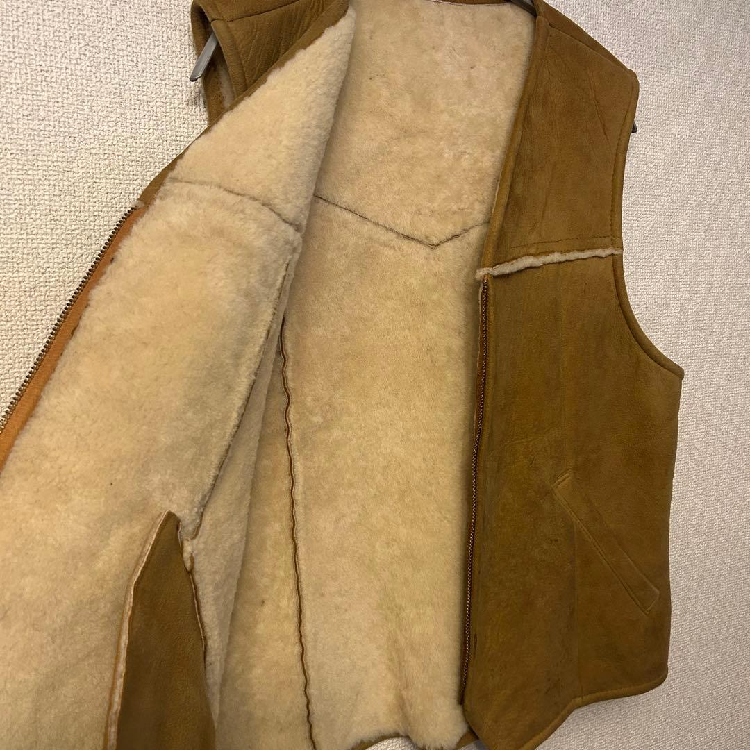 け*ん様 70s 80s レア 黒タグ eddie bauer ムートンベスト