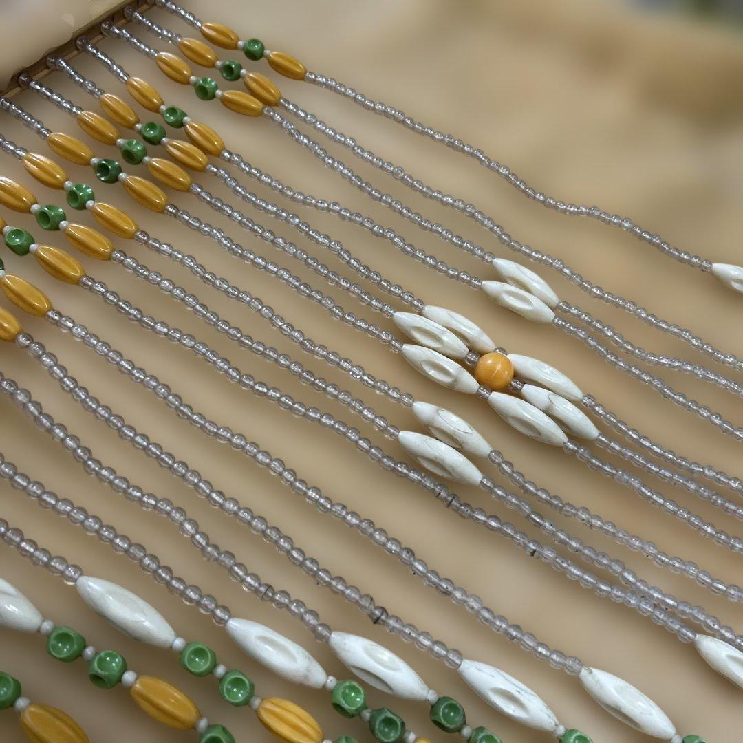 ビーズ のれん 昭和レトロ キズ 汚れ あります