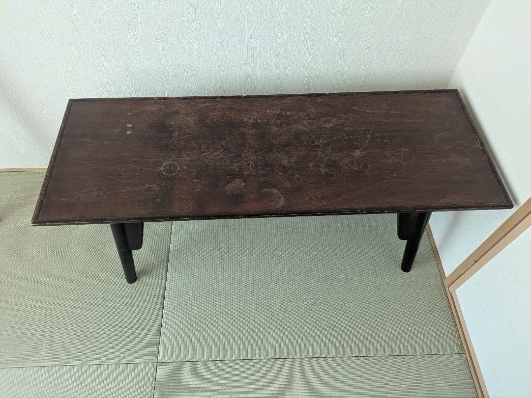 【松本民芸家具】 ローテーブル 座卓 和モダン ビンテージ 天板塗装補修済