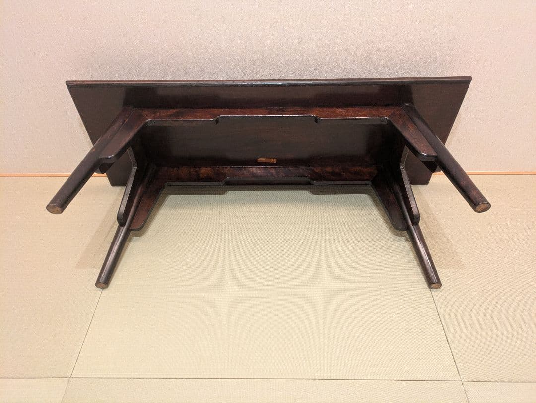 【松本民芸家具】 ローテーブル 座卓 和モダン ビンテージ 天板塗装補修済
