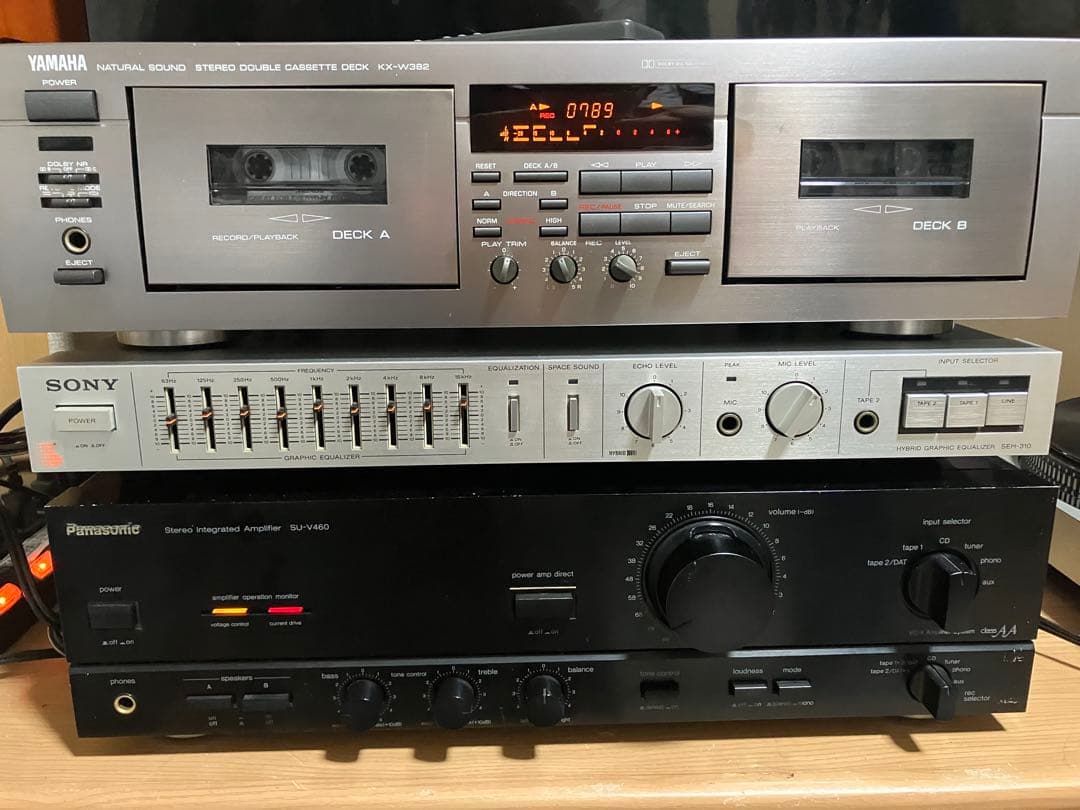 【動作品】Yamaha KX-W392 カセットデッキ／カセットテープ付き