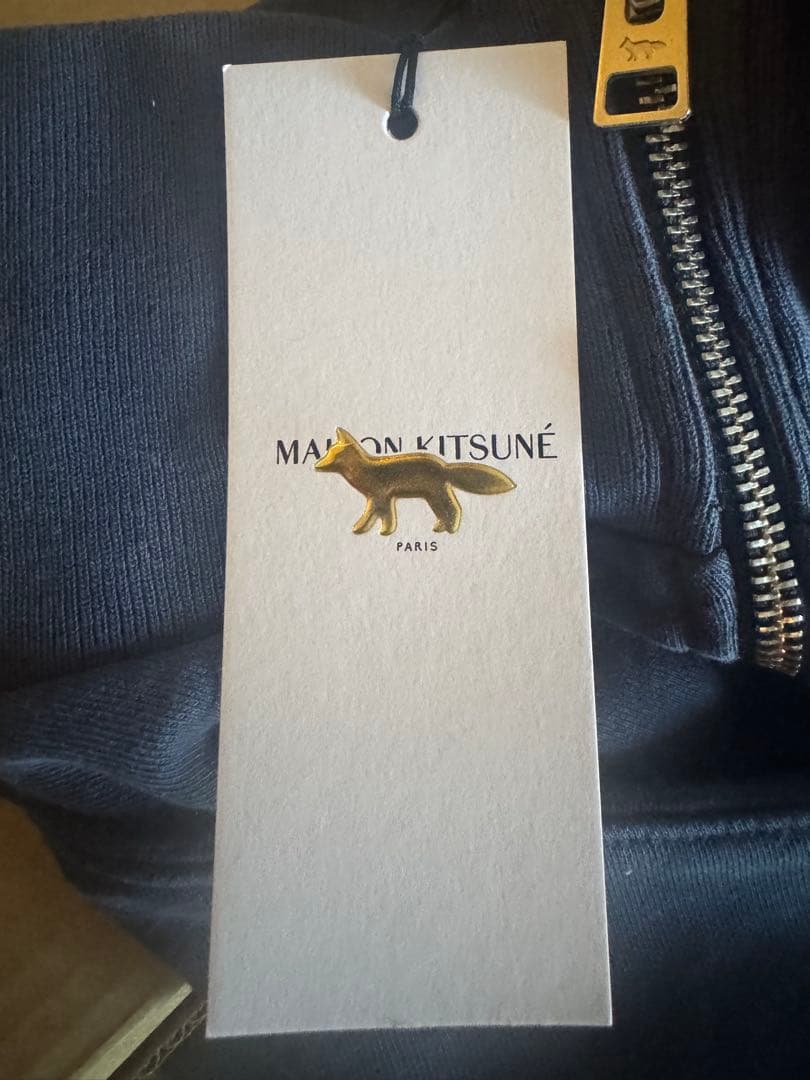 【新品】メゾンキツネ ネイビー ハーフジップ トレーナー