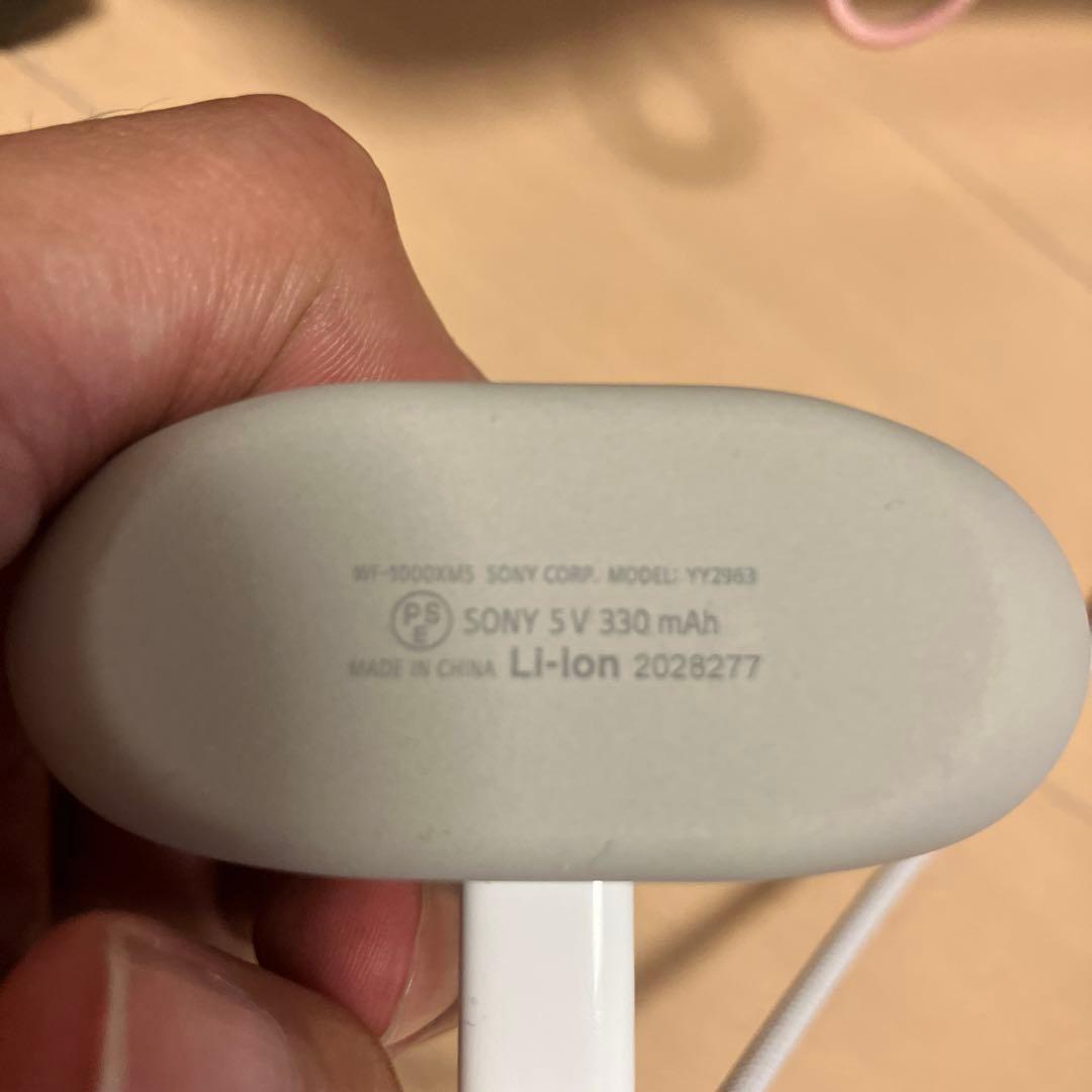 SONY ワイヤレスイヤホン グレー 充電ケース付き　wf-1000xm5