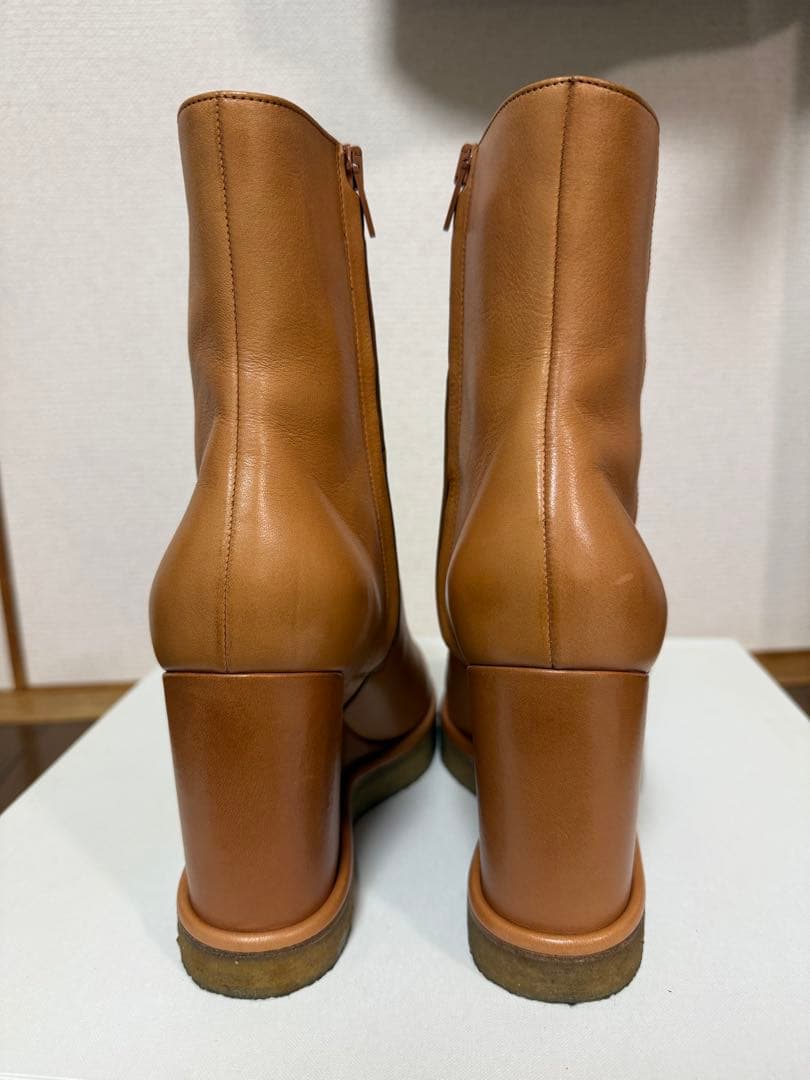 CELINE レザー ウェッジブーツ 38