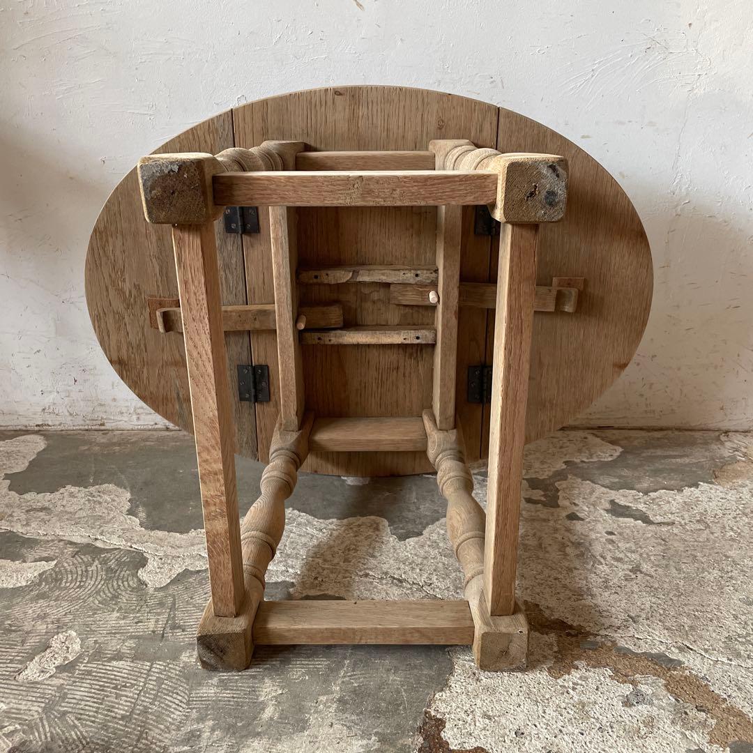 ビンテージ ドロップリーフテーブル ドロップサイドテーブル　剥離