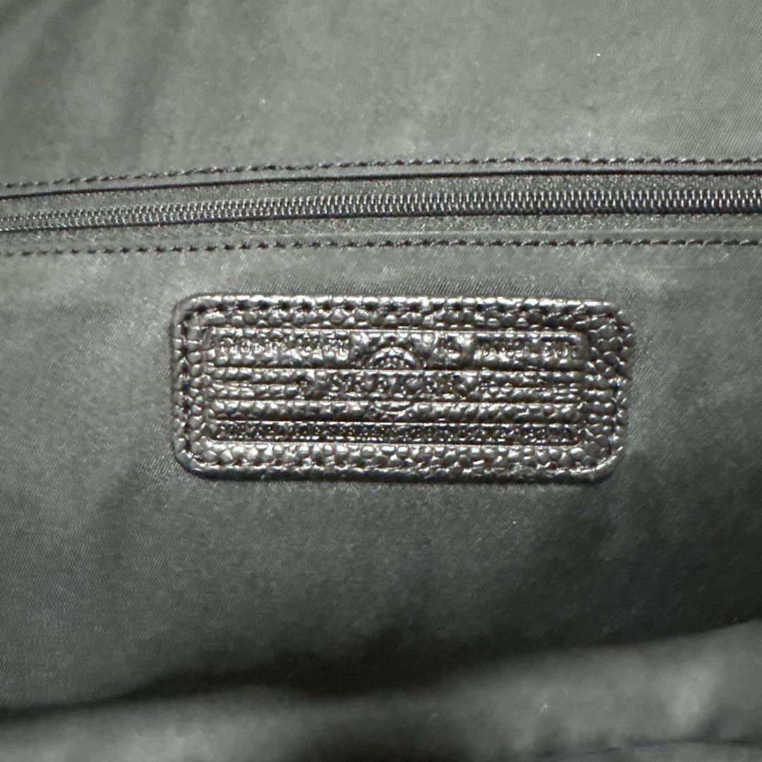 SEEKER ブリーフケース レザー シボ革 A4サイズ可 黒