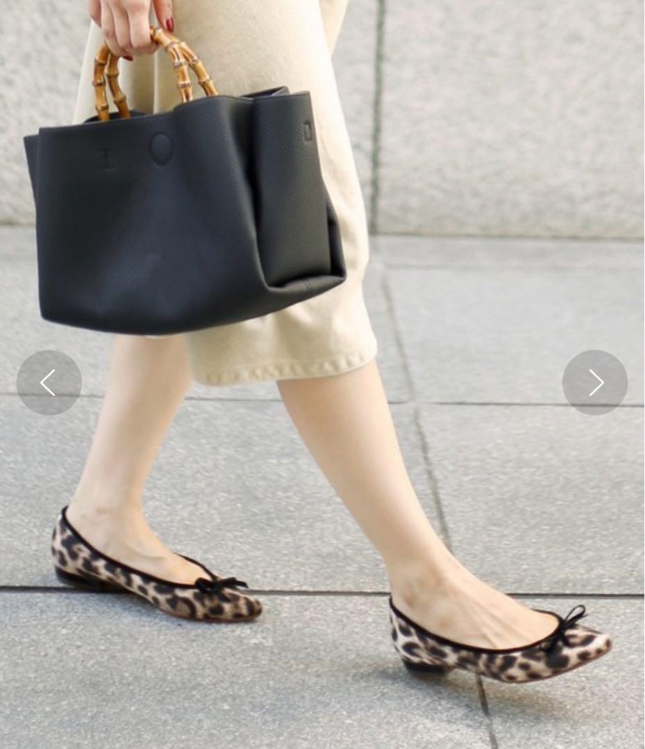 美品！BAILAモデル絵美里さんコラボ ルタロン レオパードポインテッドパンプス