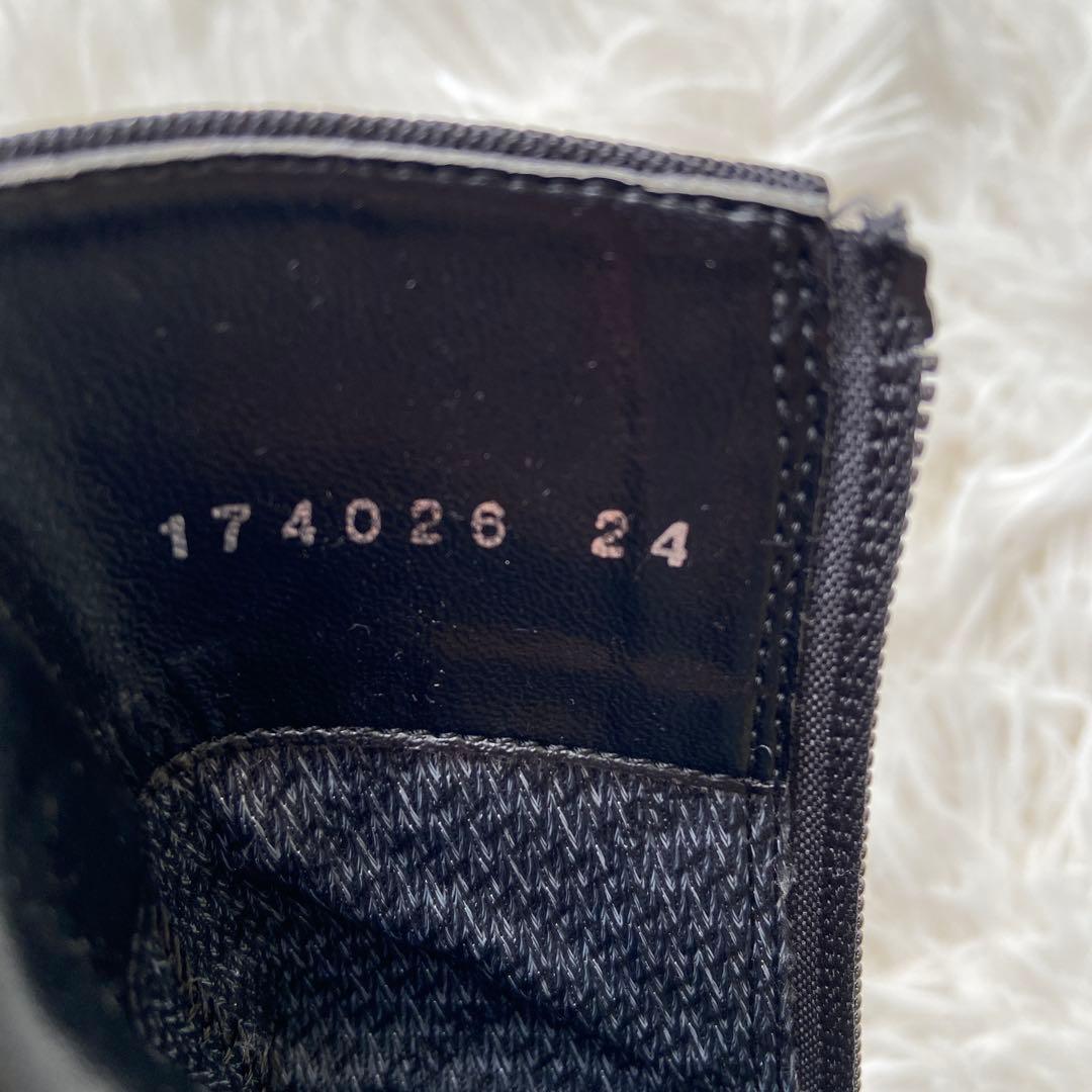 美品✨銀座かねまつ サイドジップ ブーツGORE-TEX ブラック 24cm