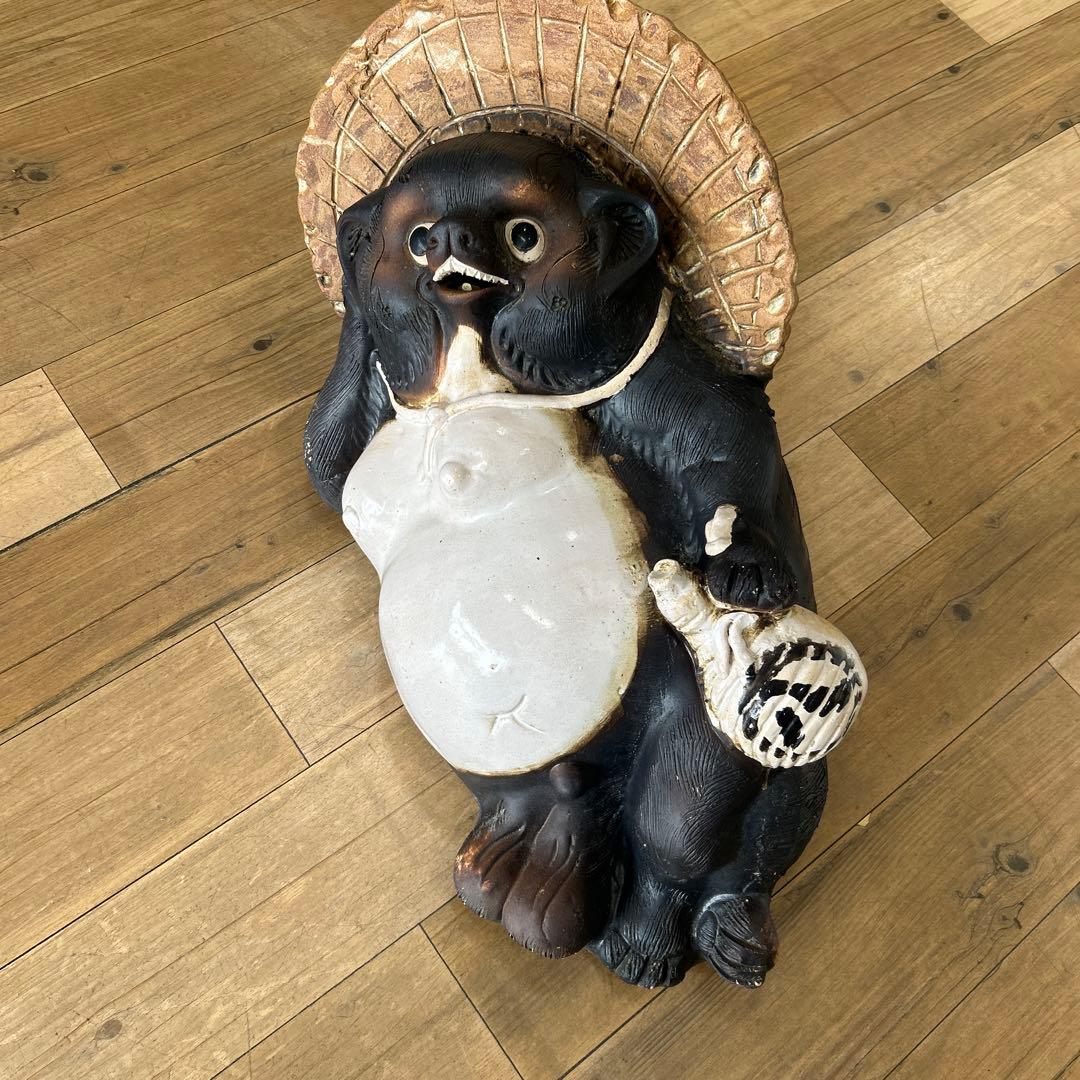 骨董品　レア　タヌキ　狸　たぬき　男の子　オブジェ