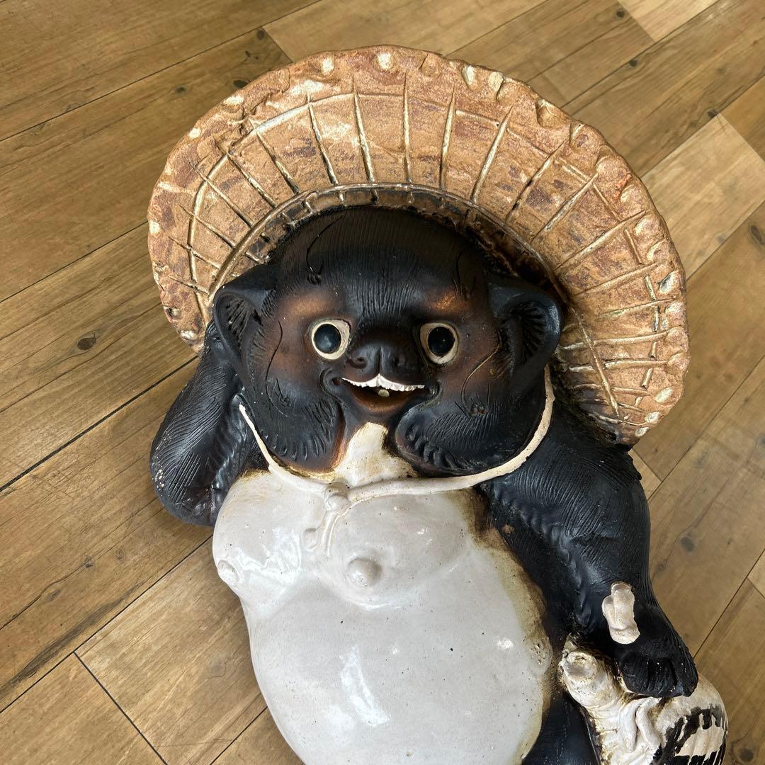 骨董品　レア　タヌキ　狸　たぬき　男の子　オブジェ