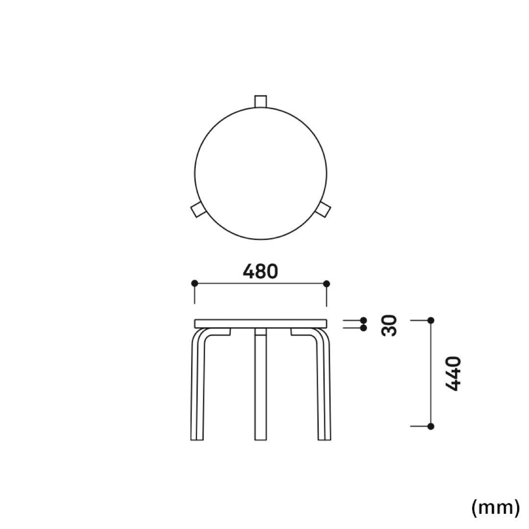 Artek 90D テーブル リノリウム 48cm アルテック スコープ別注色