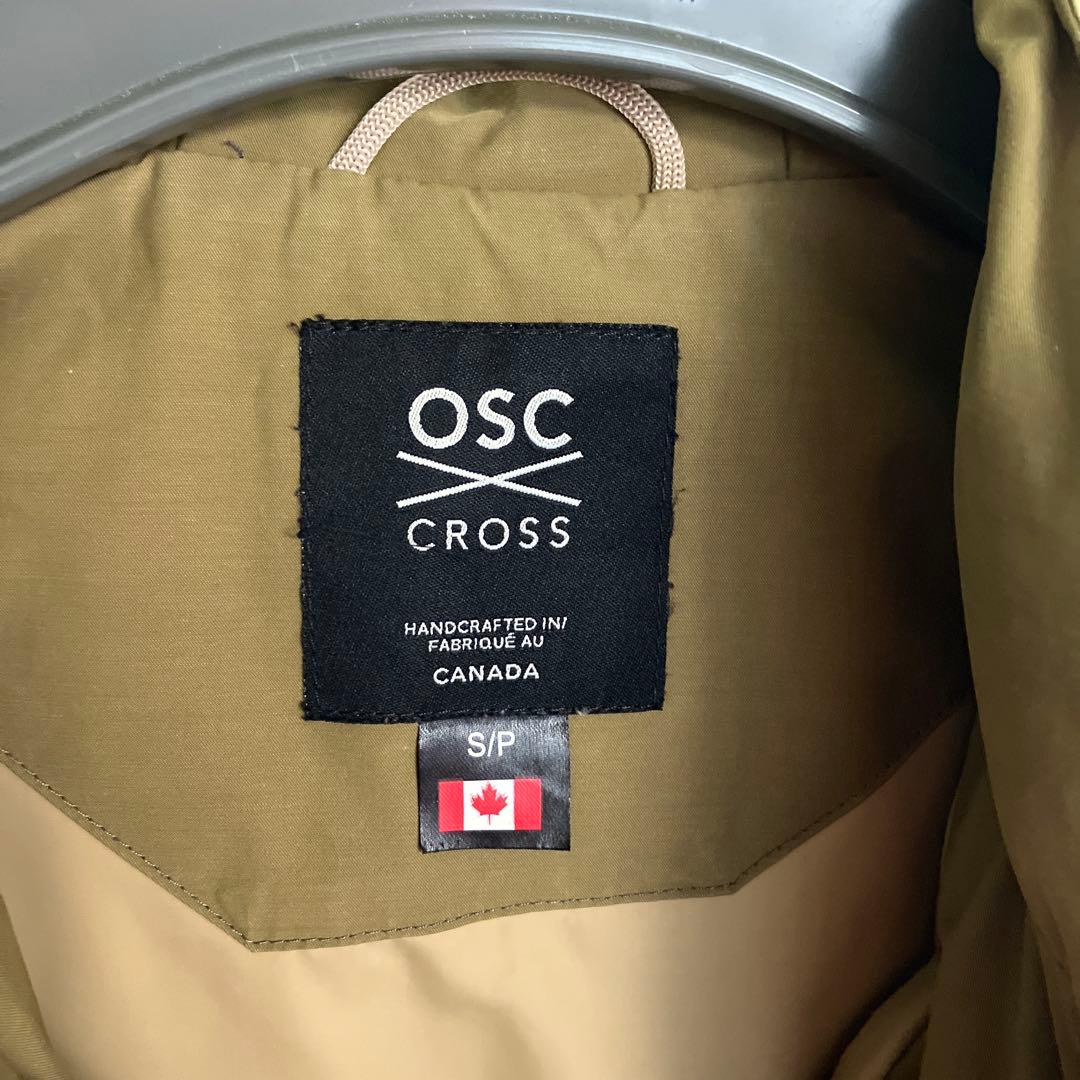 OSC CROSS フード付きダウンジャケット S/P オリーブグリーン