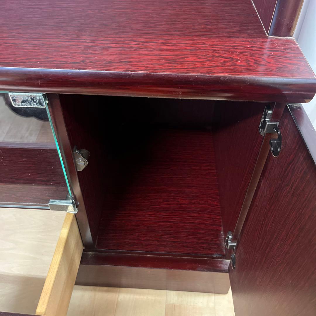 昭和 レトロ　サイドボード　食器棚　本棚　ガラスキャビネット