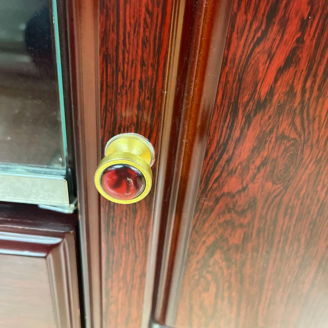 昭和 レトロ　サイドボード　食器棚　本棚　ガラスキャビネット