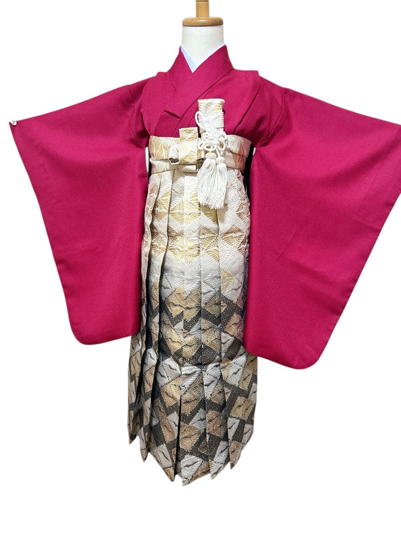 変わり色赤紫♡七五三　大きめ5歳　7歳　男の子　フルセット　一式　兜