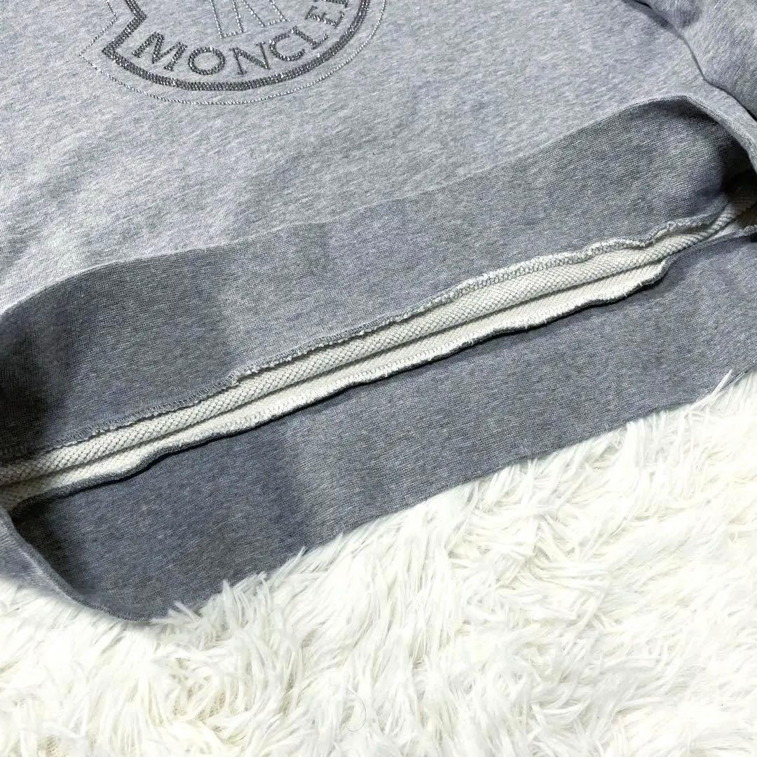 MONCLER モンクレール ロゴ トレーナー S ラインストーン グレー