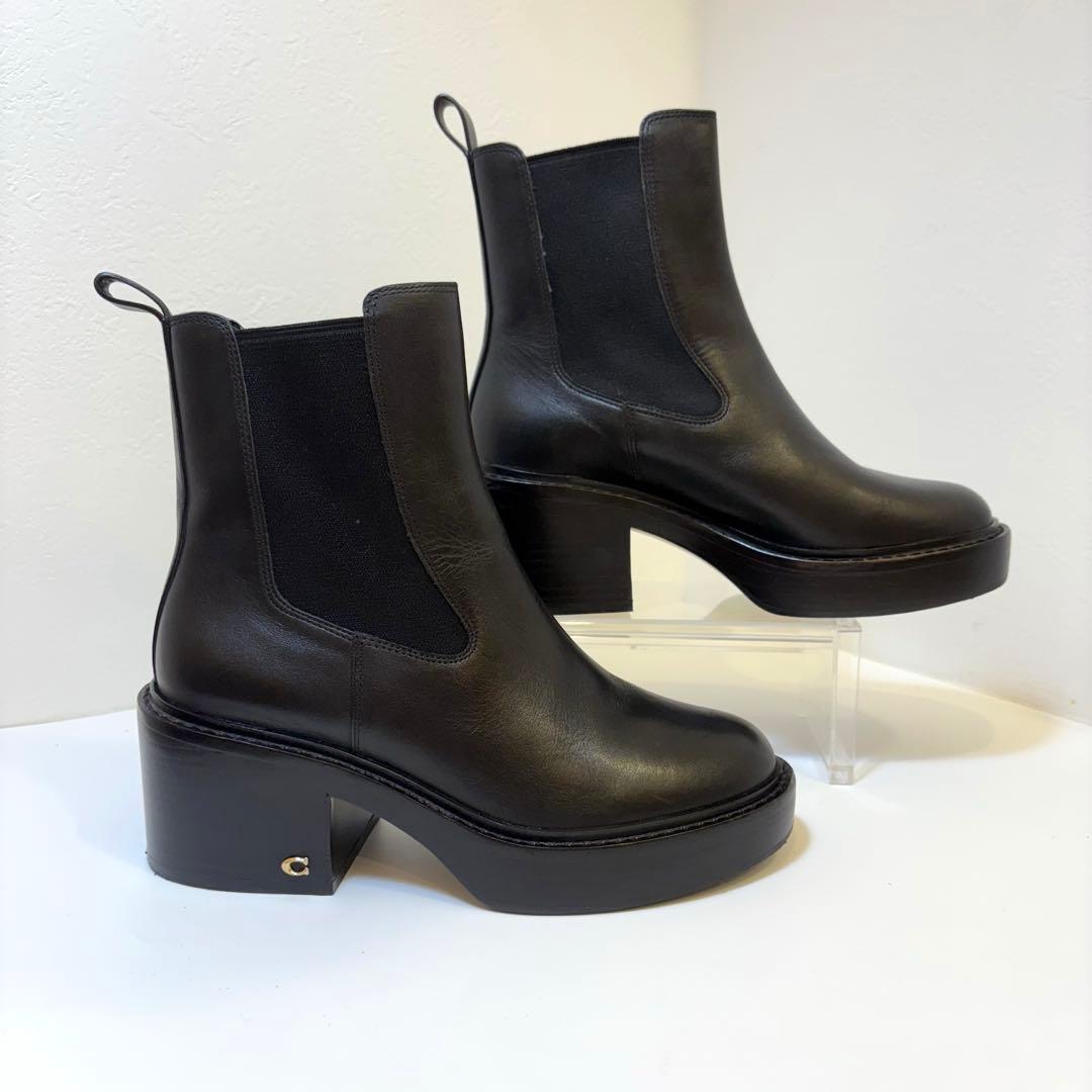 最終値下げ‼️COACH サイドゴアブーツ 高ヒール 23cm