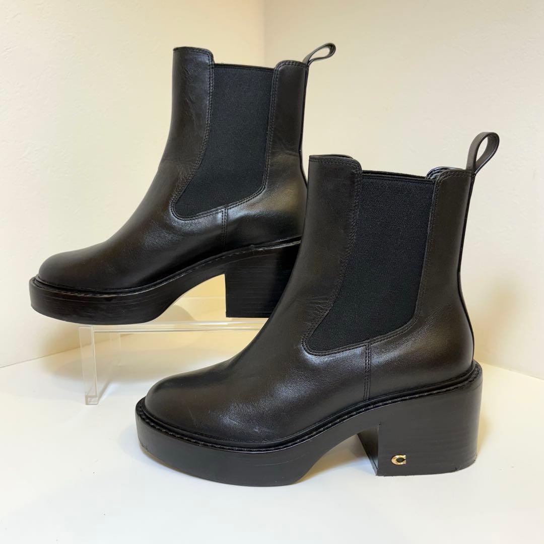 最終値下げ‼️COACH サイドゴアブーツ 高ヒール 23cm