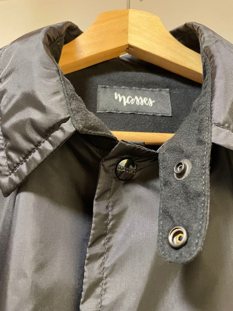 新品 MASSES マシス コーチジャケット M black キムタク 長瀬
